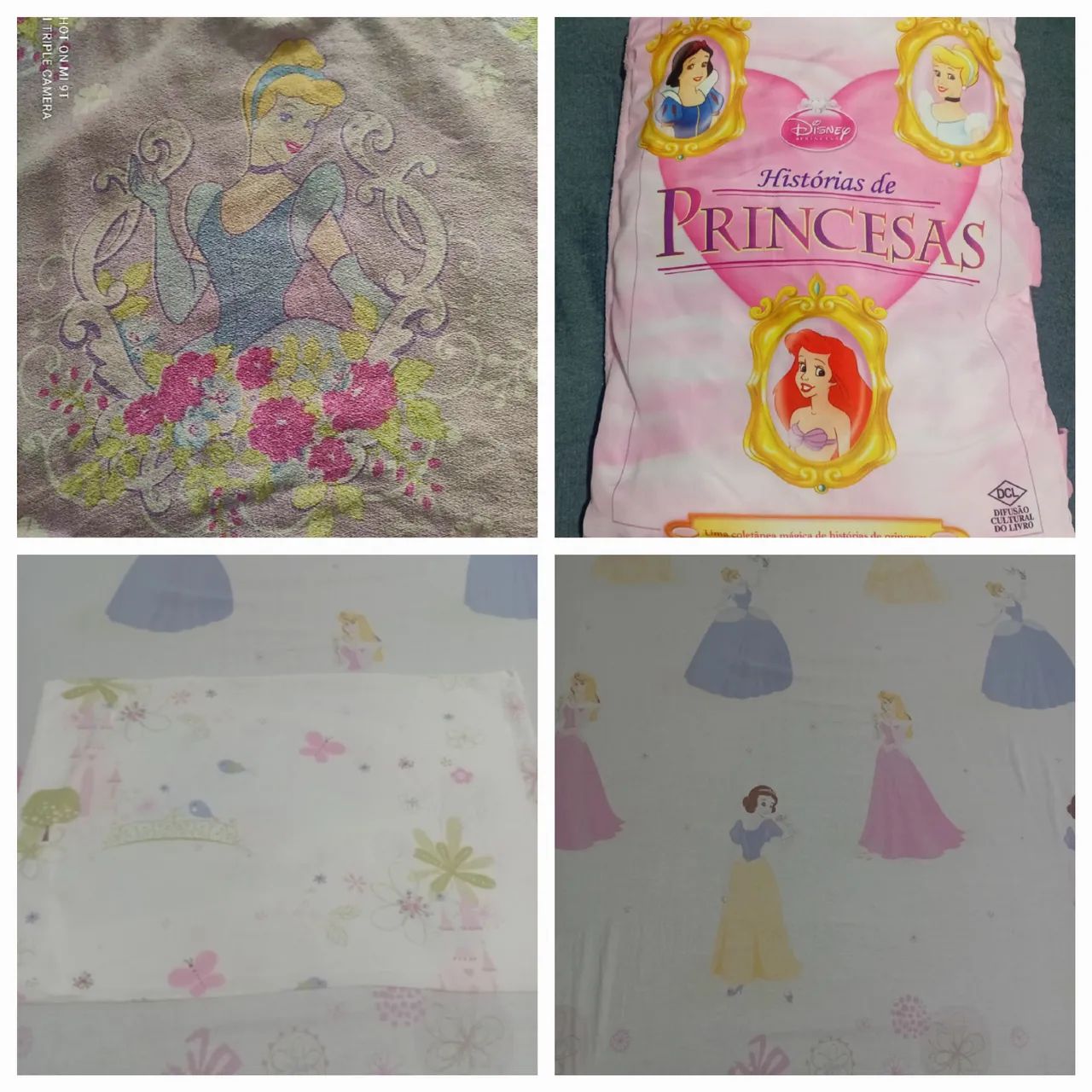 Jogo de Cama Infantil Princesas Disney 