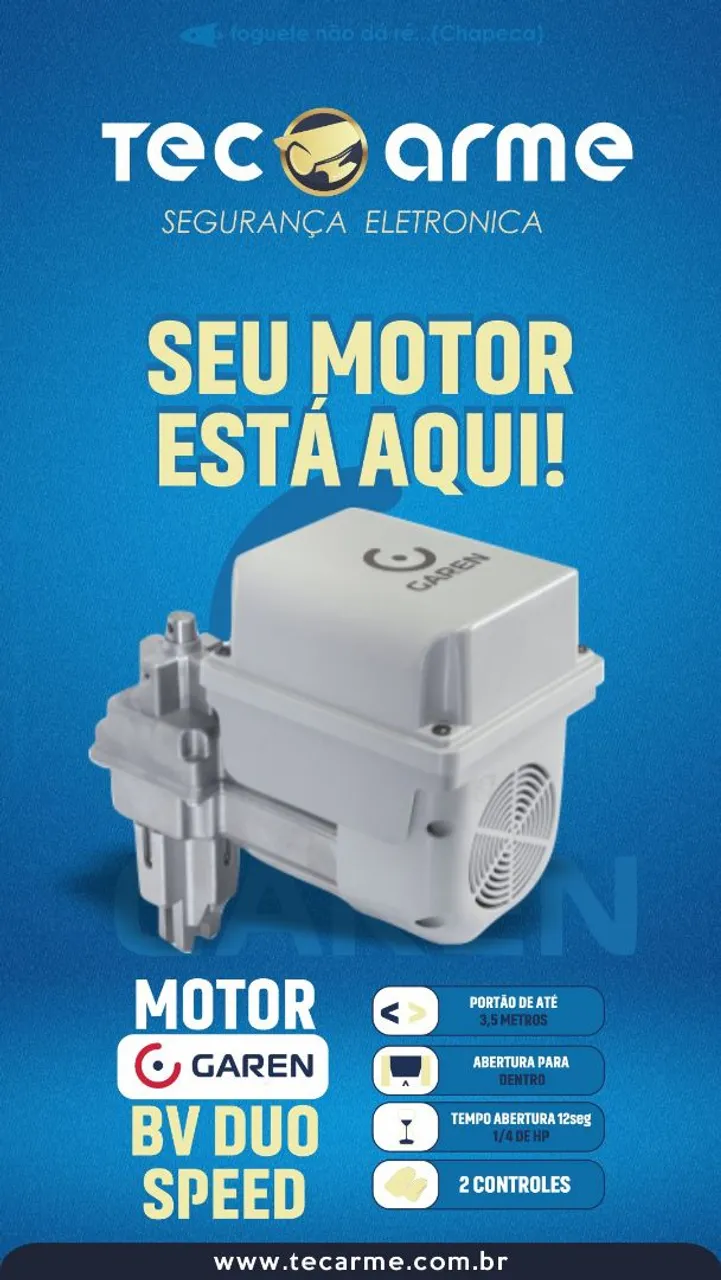 Motor de Portão speedy 1/3 - Garen