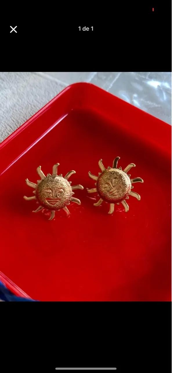 Brincos de Sol Dourado