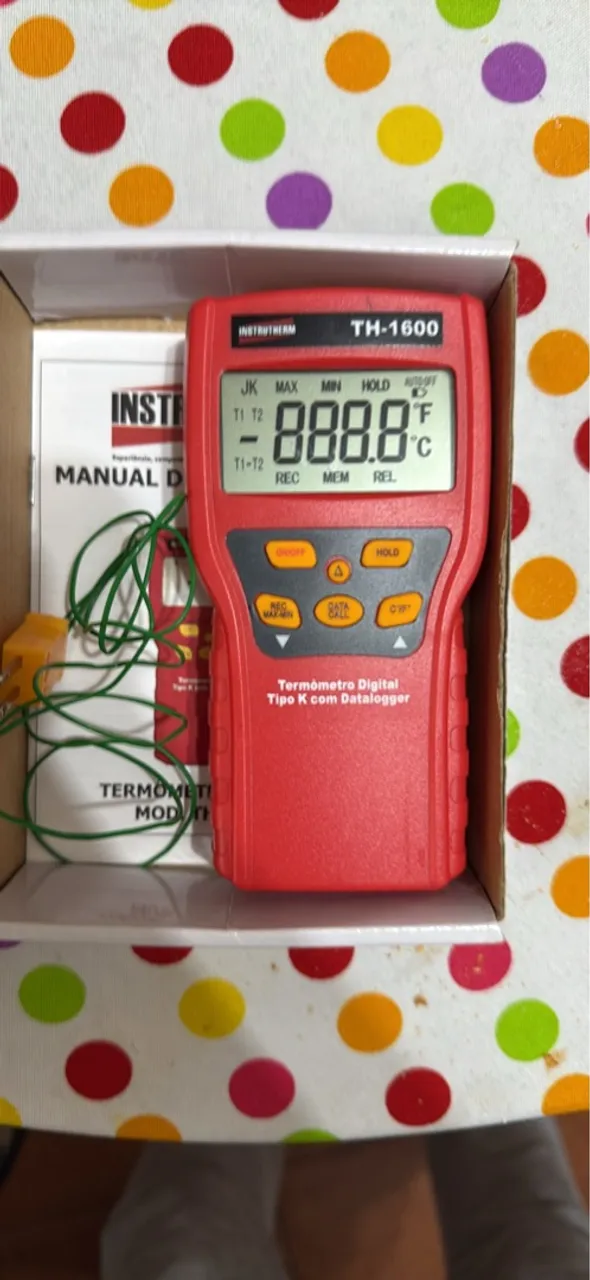 Termômetro Digital Tipo K com Datalogger Instrutherm TH-1600
