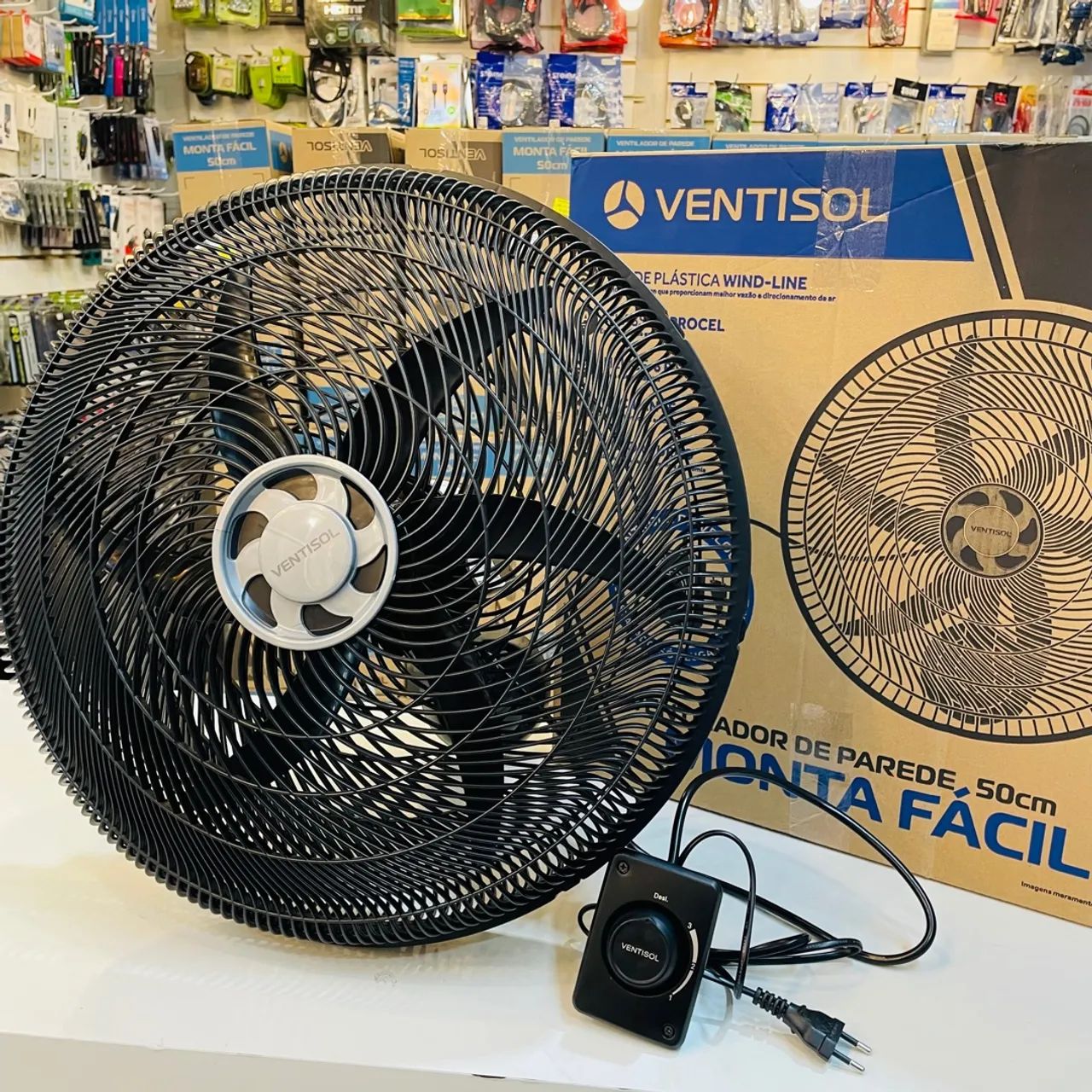 Ventilador Parede 50cm 135w - Monta Facil 