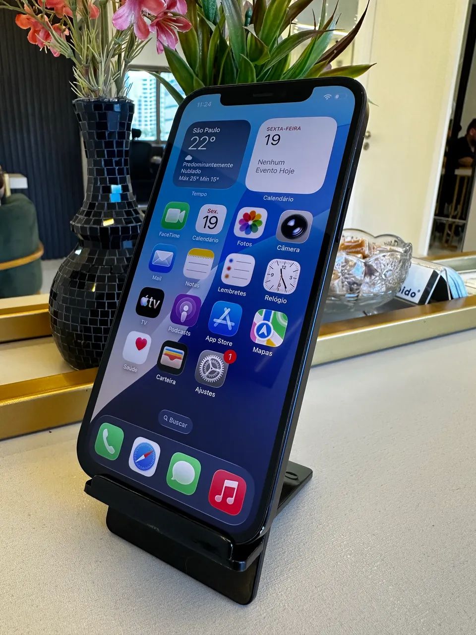 iPhone 12 128gb Preto Seminovo / Loja Física  - Foto 4