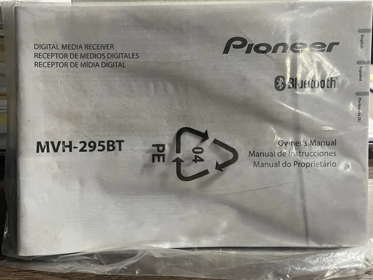 Manual novo original pioneer mvh-295bt