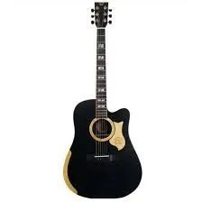 弦楽器 FORNITORI DELLA REAL CASA Violão Elétrico Folk Gonzalez Oasis Preto - Instrumentos musicais