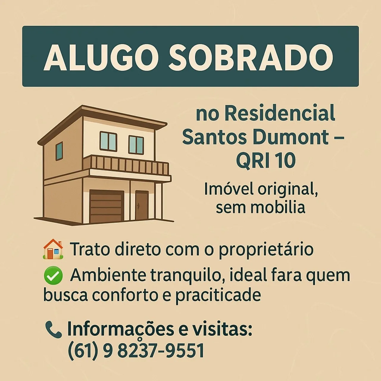 Alugo Ótima casa no Residencial Santos Dumont - Santa Maria
