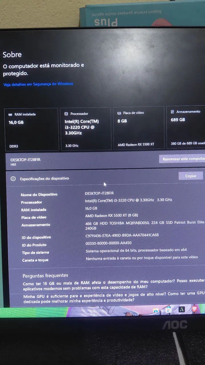 Pc com placa de video pra rolo em iPhone top - Foto 2