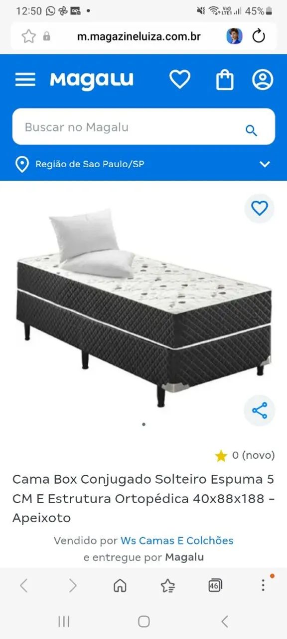 Cama Box solteiro