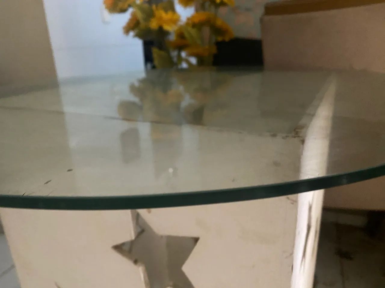 MESA DE CENTRO COM VIDRO + CAIXA DECORATIVA ILUMINADA - Foto 4