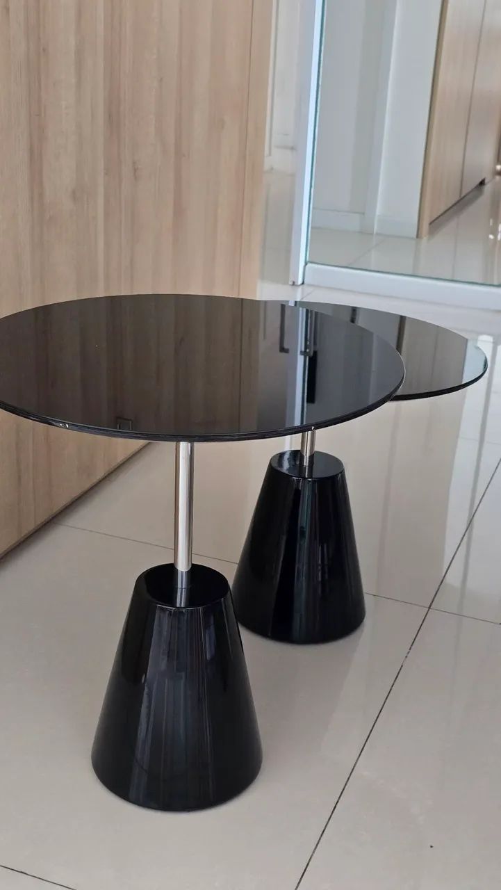 ? Conjunto de mesa de canto preto - Design Moderno - Foto 3