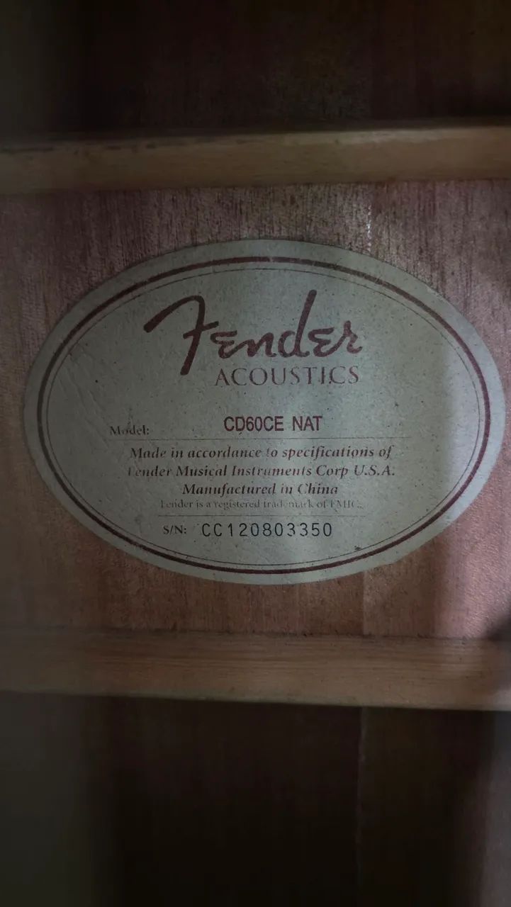 Violão eletroacústico Fender CD 60 CE NAT - Foto 5