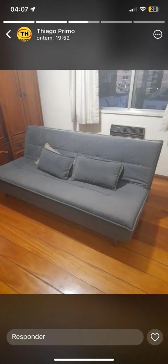 Vendo sofá cama e rack