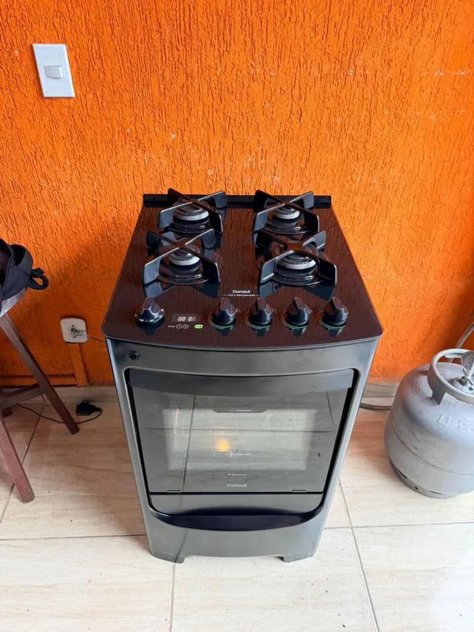 FOGÃO CONSUL MESA DE VIDRO ELÉTRICO (FRETE GRÁTIS)