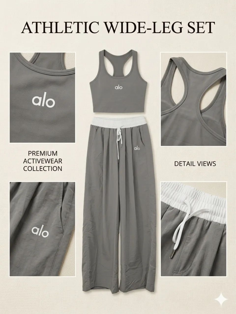 Conjunto: Top e wide leg ALO 