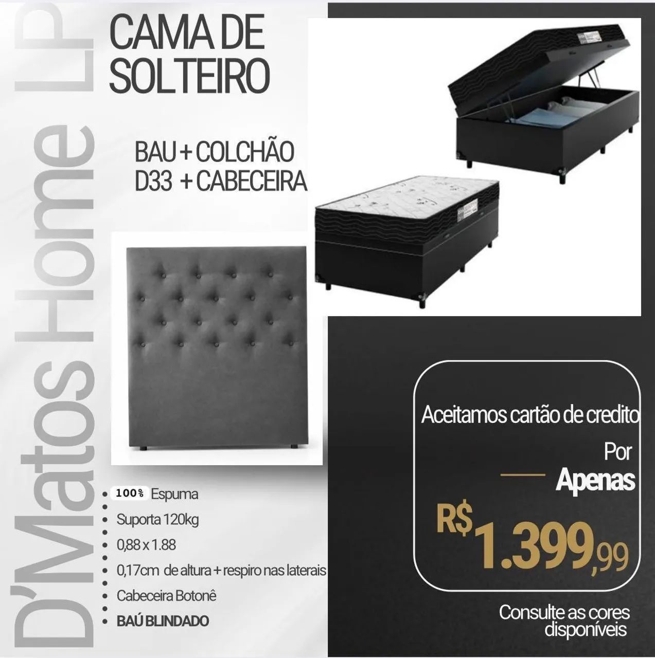 Canse Solteiro Baú 