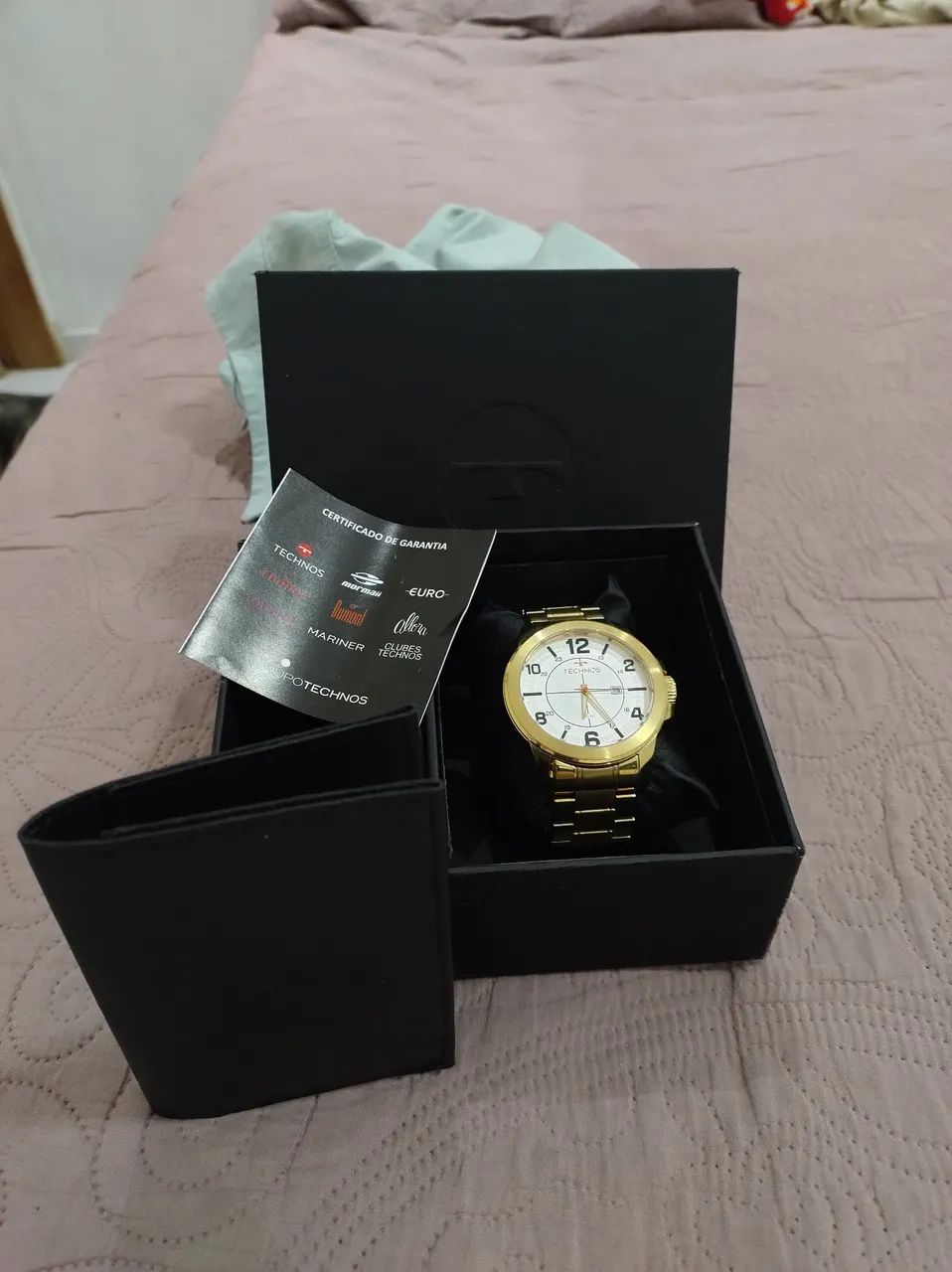 VENDO RELÓGIO TECHNOS DOURADO! - Foto 3