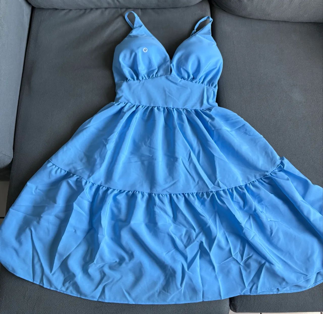 Vestido feminino curto, alça regulável e bojo  - Foto 2