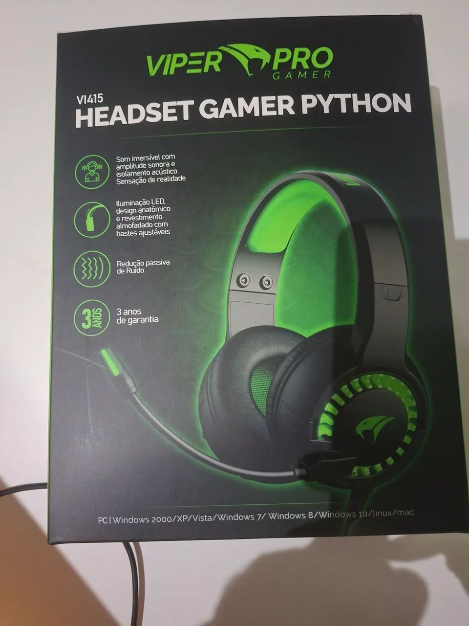 Headset gamer Viper pro LED Python - Foto 4