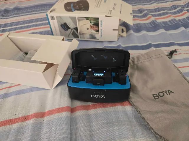 Boyamic Microfone Lapela Duplo E Gravador All-in-one Sem Fio - Foto 2