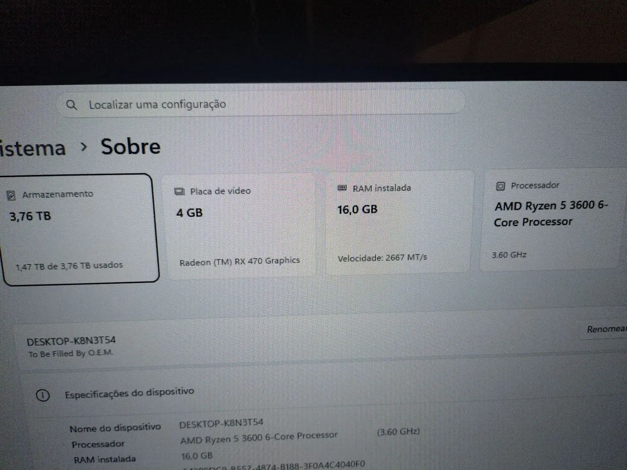 Pc gamer Ryzen 5 RX 470 4gb - Foto 3