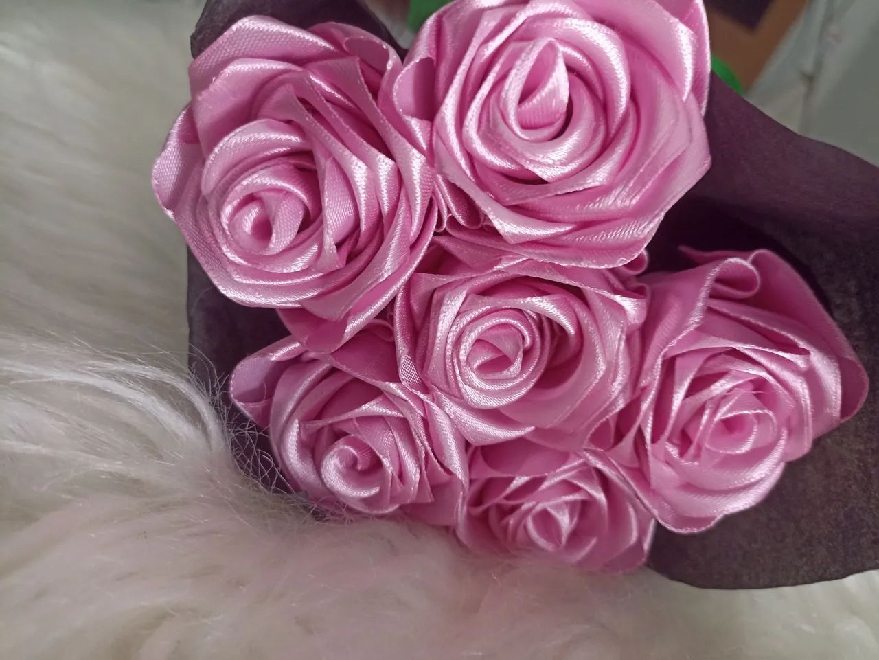 Buquê Rosas Eterna de cetim  - Foto 3