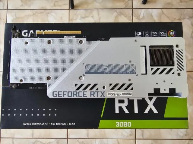 Placa de Vídeo NVIDIA Gigabyte Geforce RTX 3080 VISION OC 10GB GDDR6X DLSS Ray Tracing - Foto 2