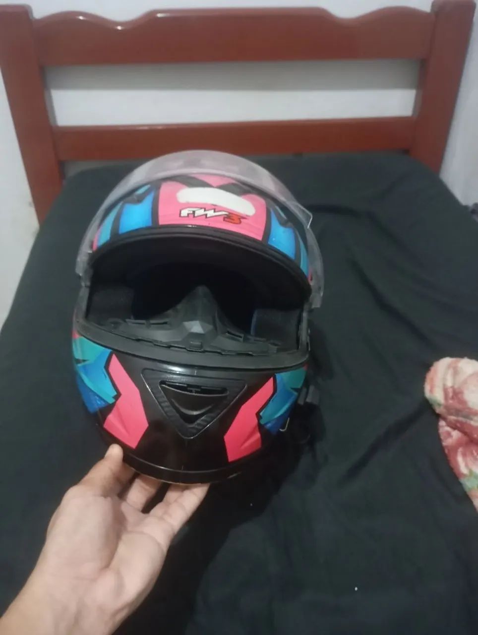 Capacete fw3 com intercomunicador  - Foto 2