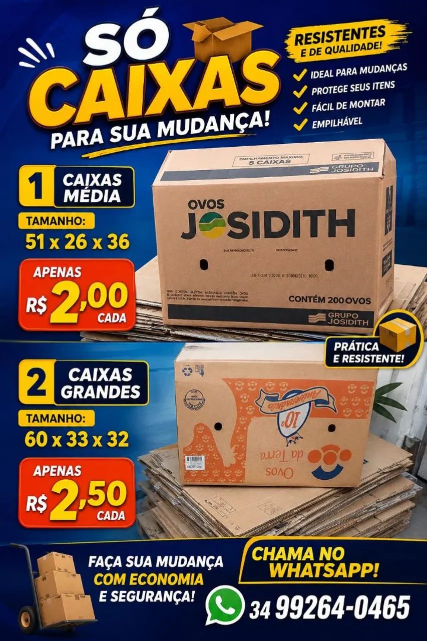 Caixas para sua mudança media e grandes 