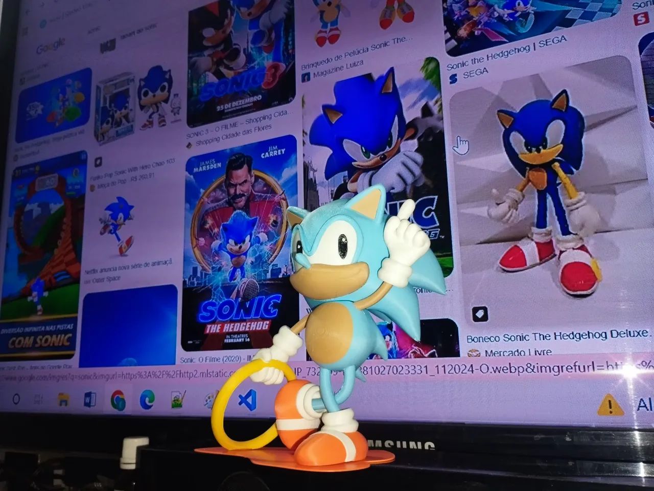 Sonic hedgehog 3d impressora 