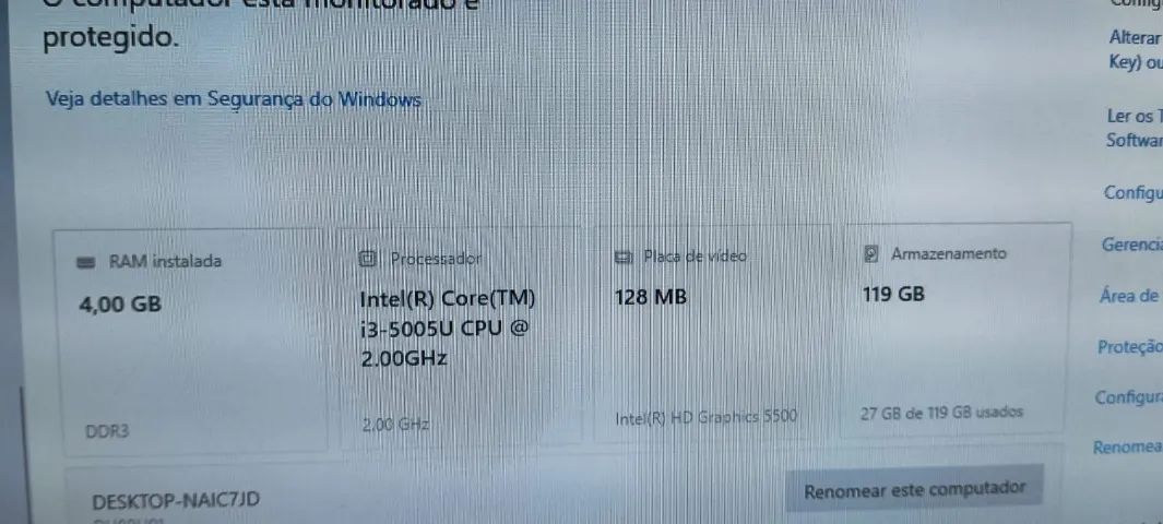 PC All in one positivo i3 geração 5 + 120 HD SSD - Foto 3