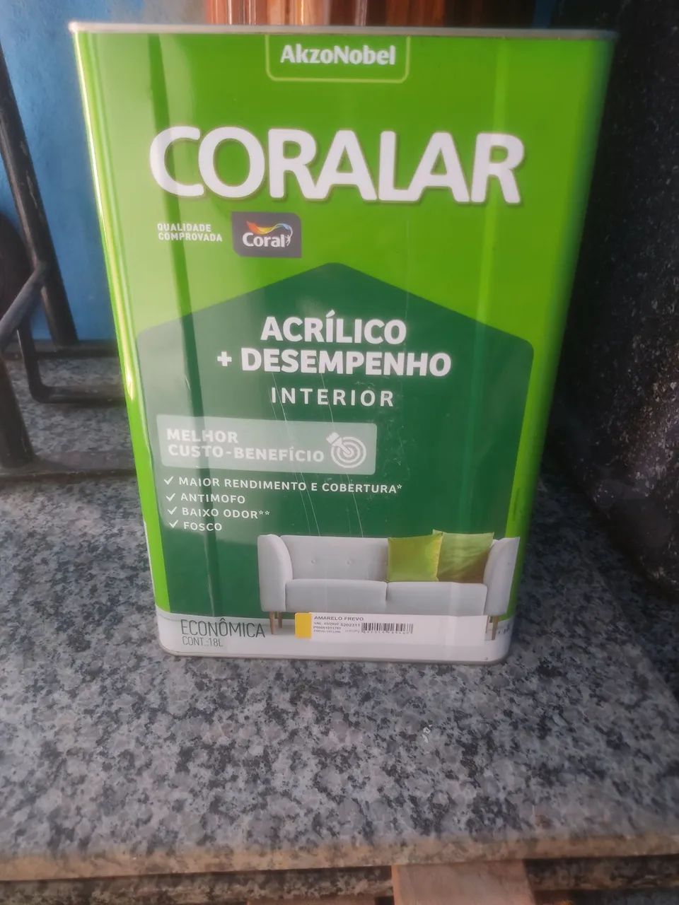 Tinta acrílica amarelo frevo 