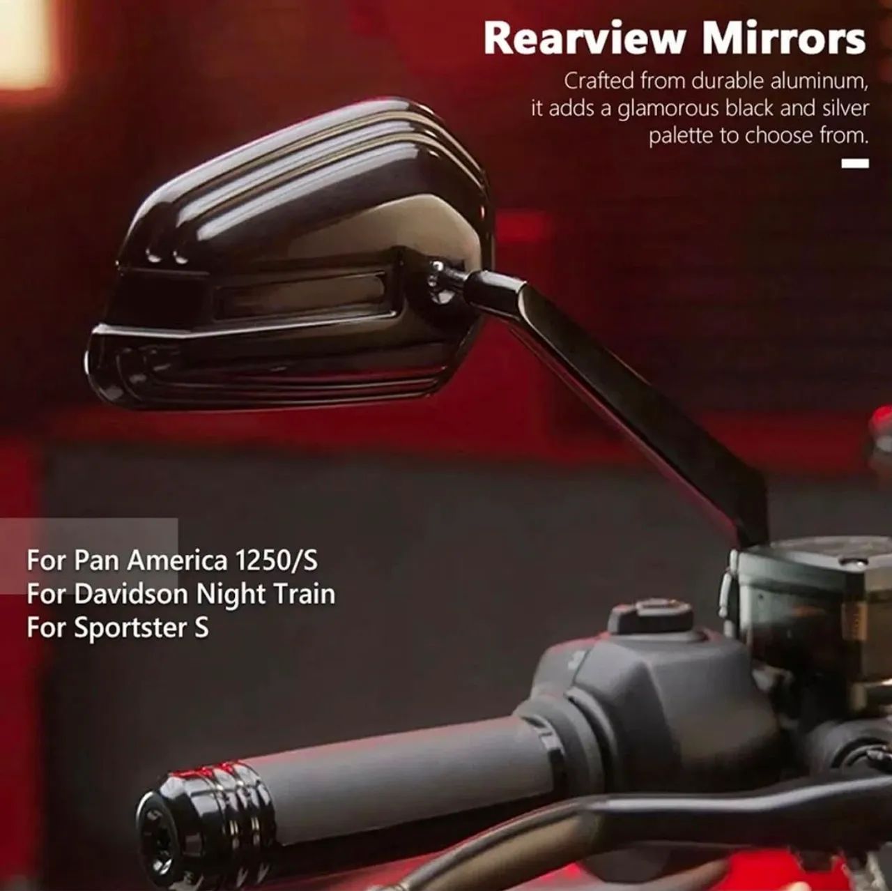Kit De Espelhos Laterais Espelho Retrovisor Guidão Sportster S Para Davidson Night Train