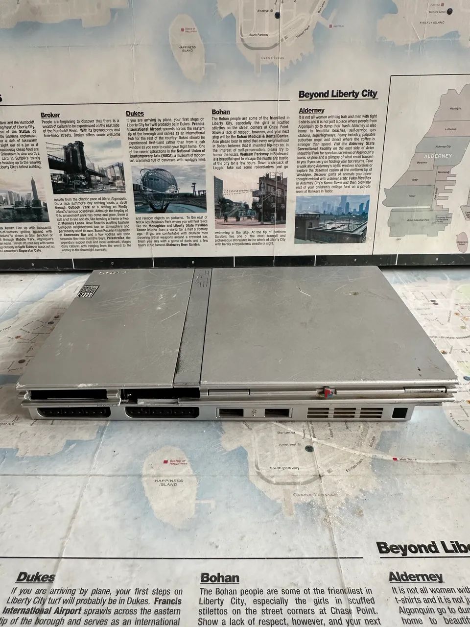 Playstation 2 Slim Cinza com defeito