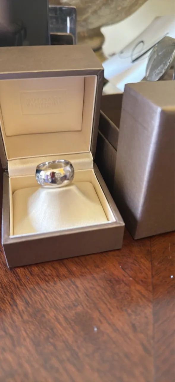 Anel Bulgari monologo ouro Branco - Foto 3