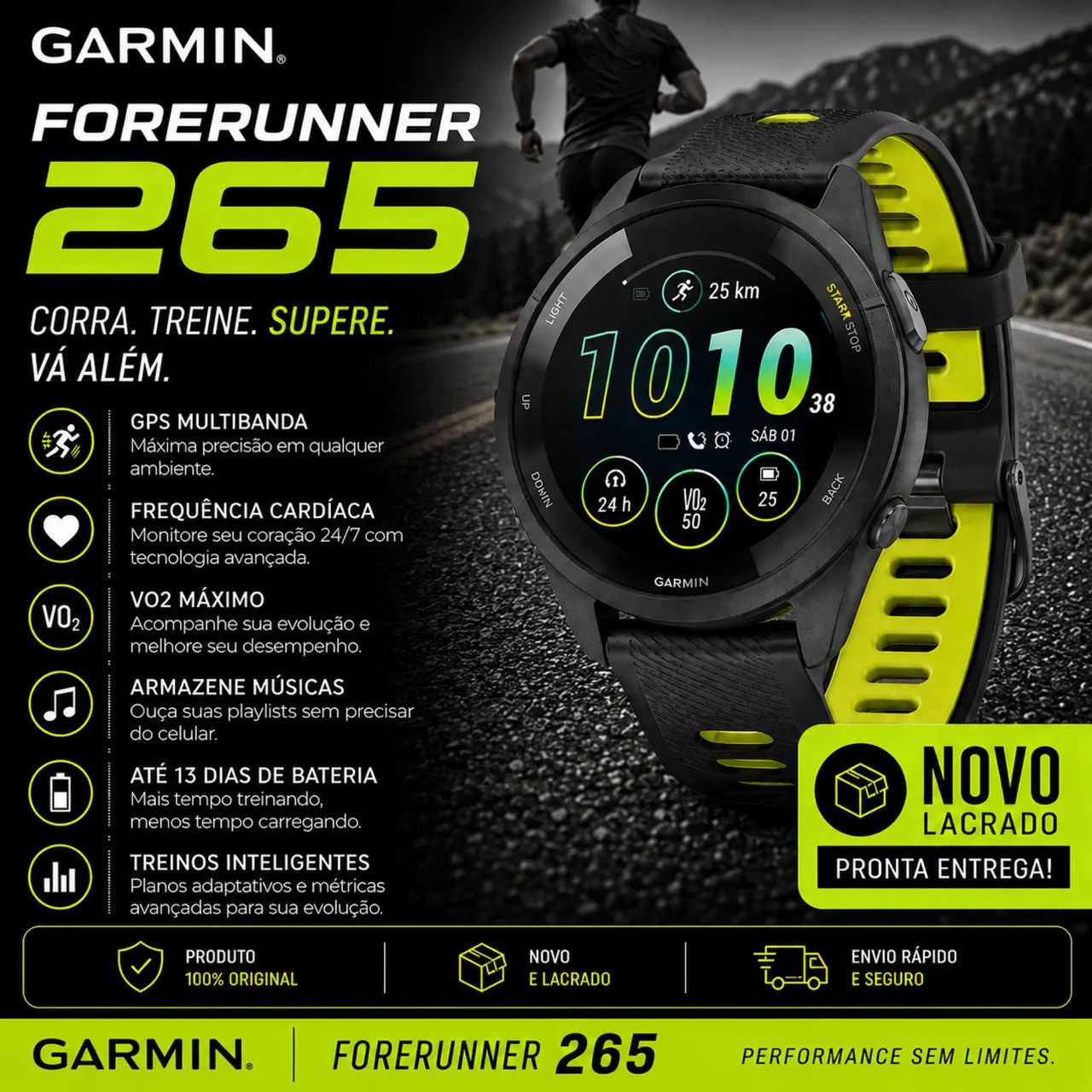 Garmin Forerunner 265 | AMOLED | GPS Multibanda | 100% Original