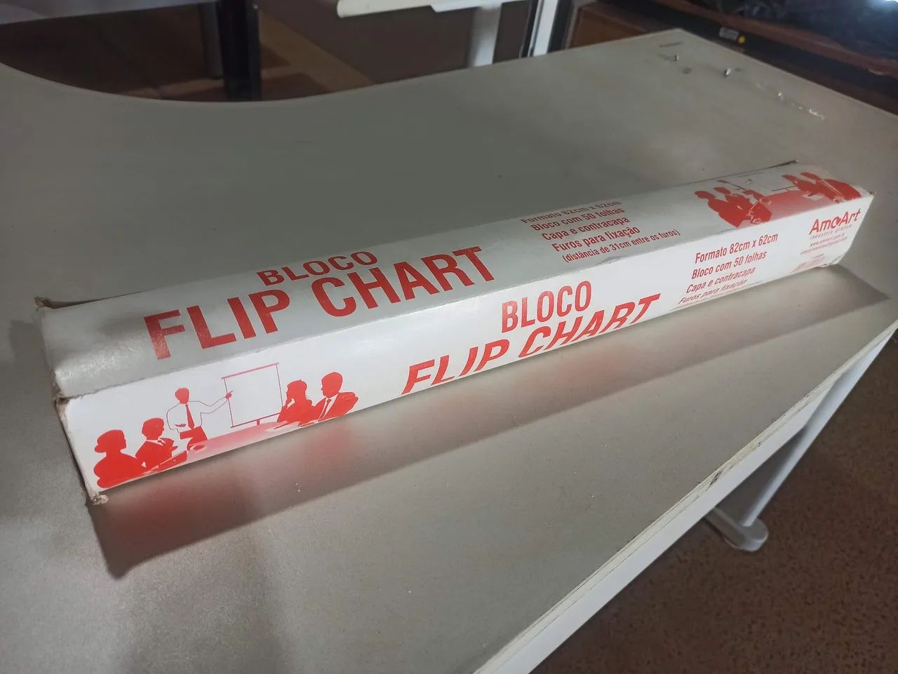 Bloco Flip Chart 82x62cm com 50 Folhas - Novo - Foto 2