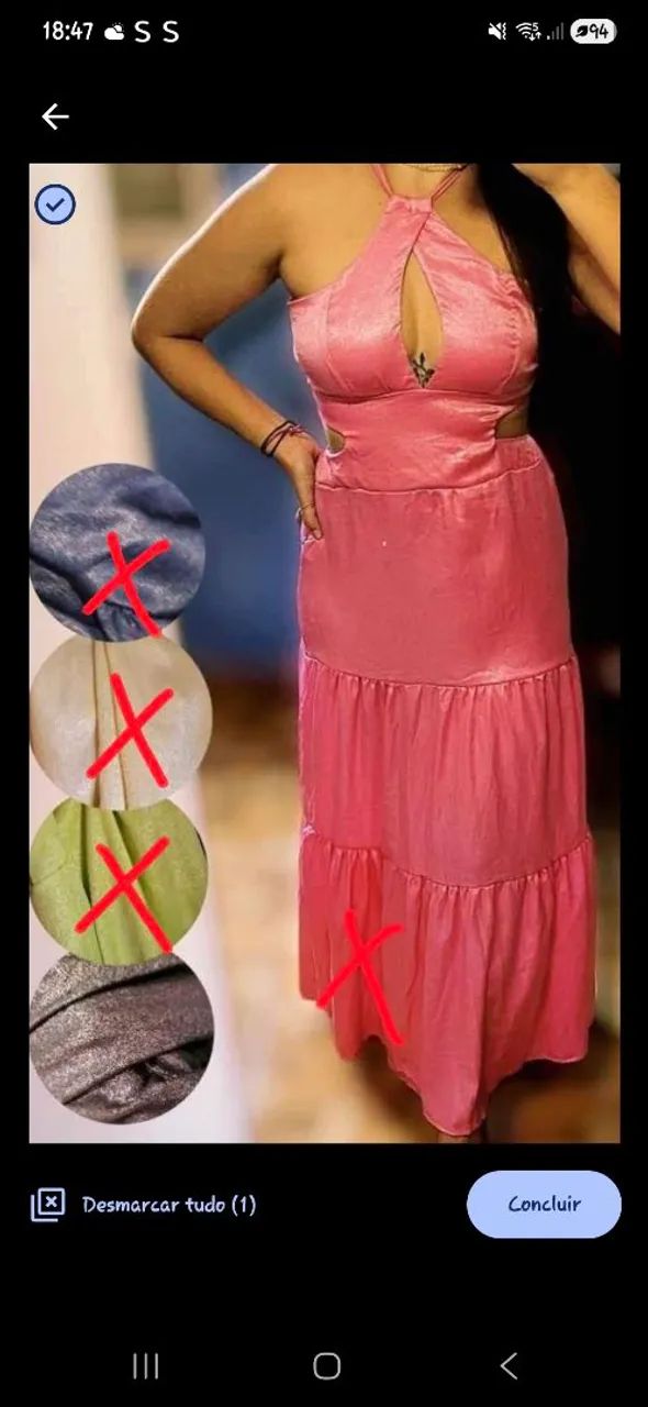 Vestido no PRETO brilhante Un