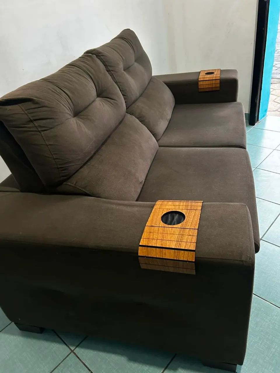 Sofá retrátil em Suede de luxo entregamos  - Foto 5