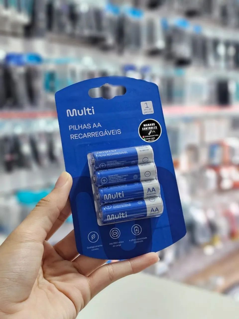 Pilhas recarregáveis AA 