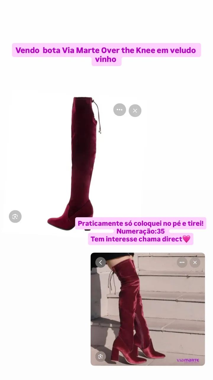 Vendo bota cano longo via Marte