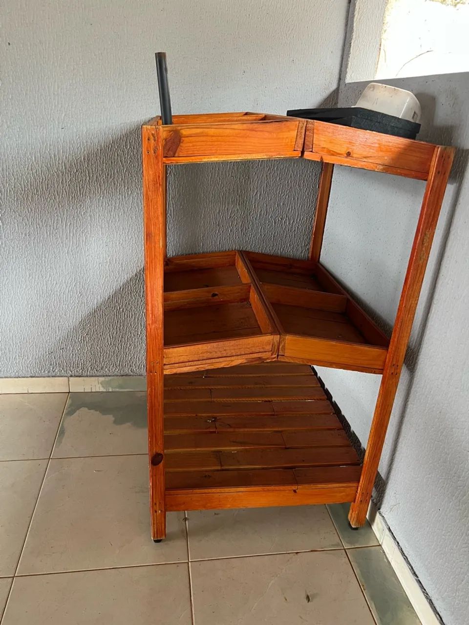 Expositor de madeira para verduras e frutas  - Foto 2