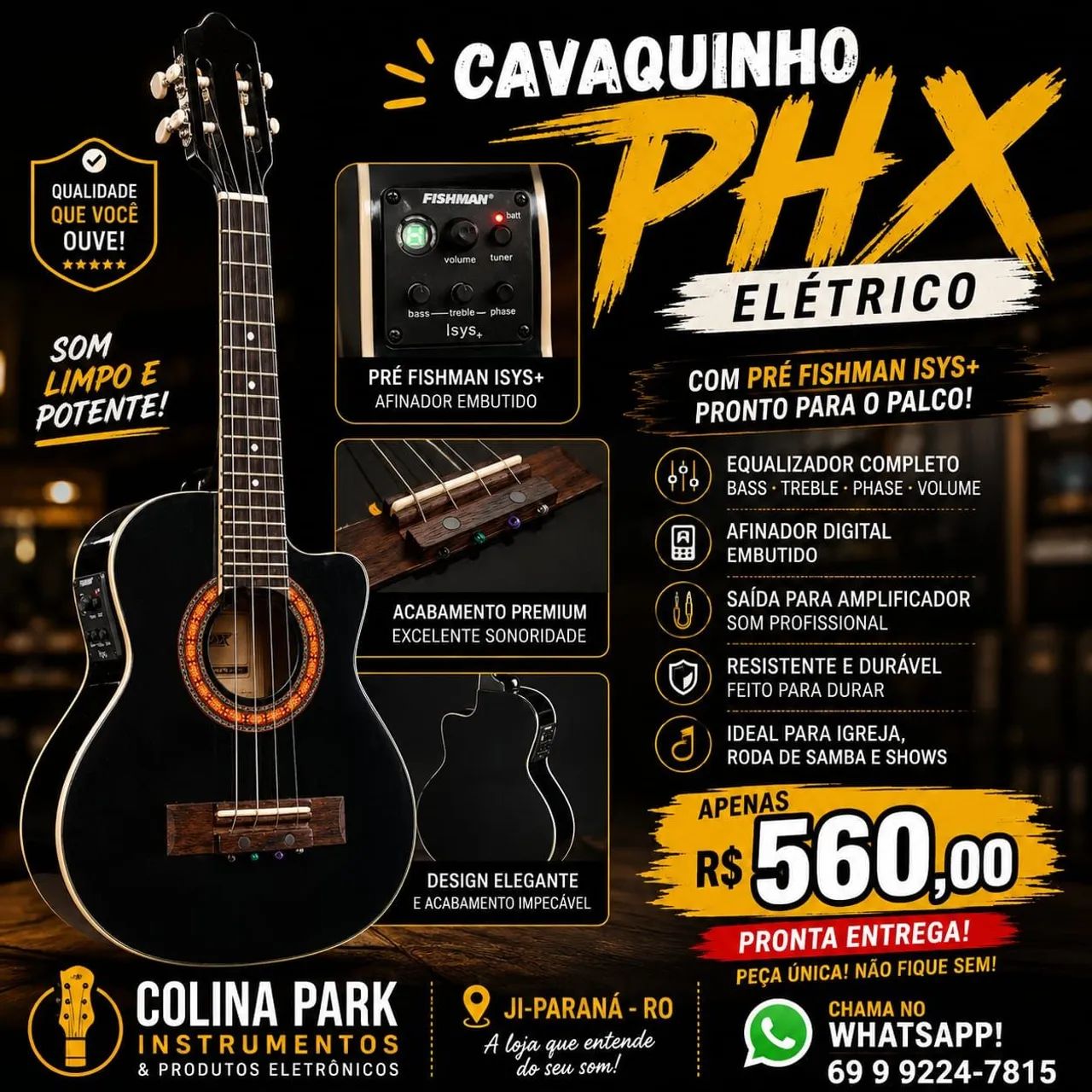 Cavaquinho PHX Elétrico 