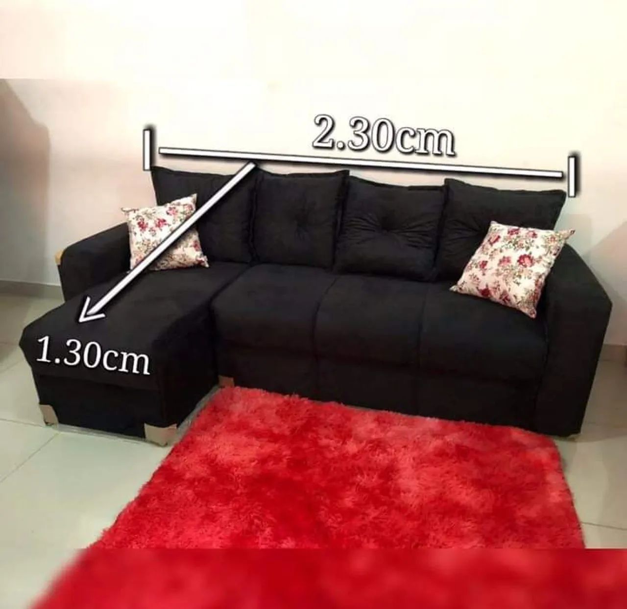 SOFÁ DE CANTO MINI CHAISE - VÁRIAS CORES  - Foto 3