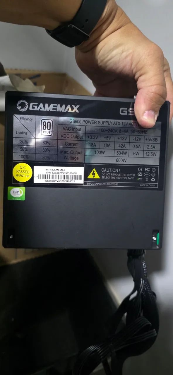 FONTE GAMEMAX GS600 - Foto 2
