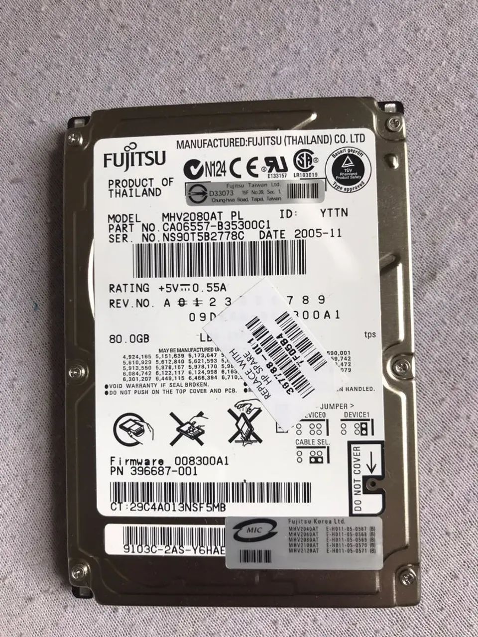 Vendo HD IDE 80 gigas notebook 