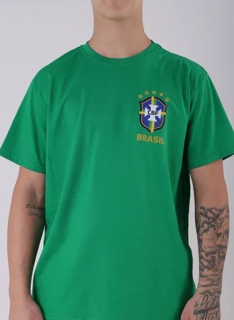 Camiseta Algodão Estampada Brasil  - Foto 2