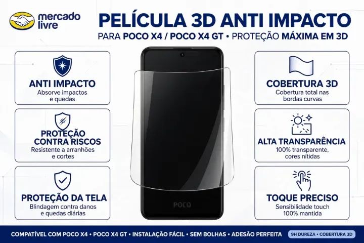 Pelicula De Privacidade Antyspy P/ Poco X3 Pro/poco X3 Nfc - Foto 3
