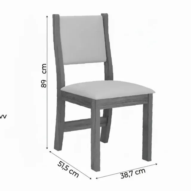 Mesa de Jantar Violeta com Cadeiras Sol Grafite NOVO - Foto 3