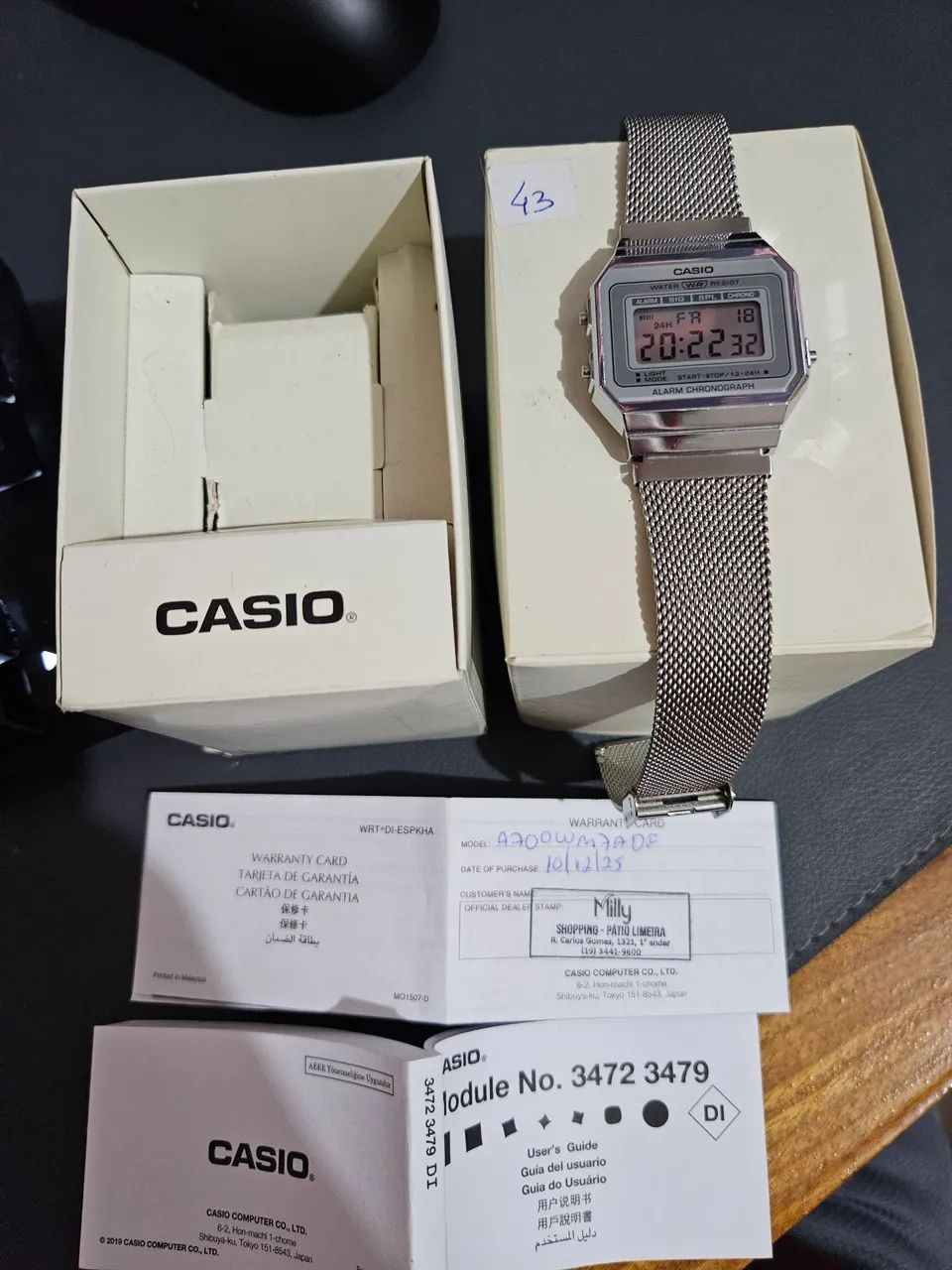 Casio Vintage A700WM-7ADF-SC Original Completo + Caixa e Manual