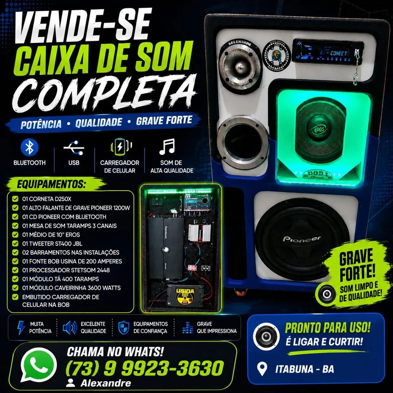 CAIXA DE SOM COMPLETA