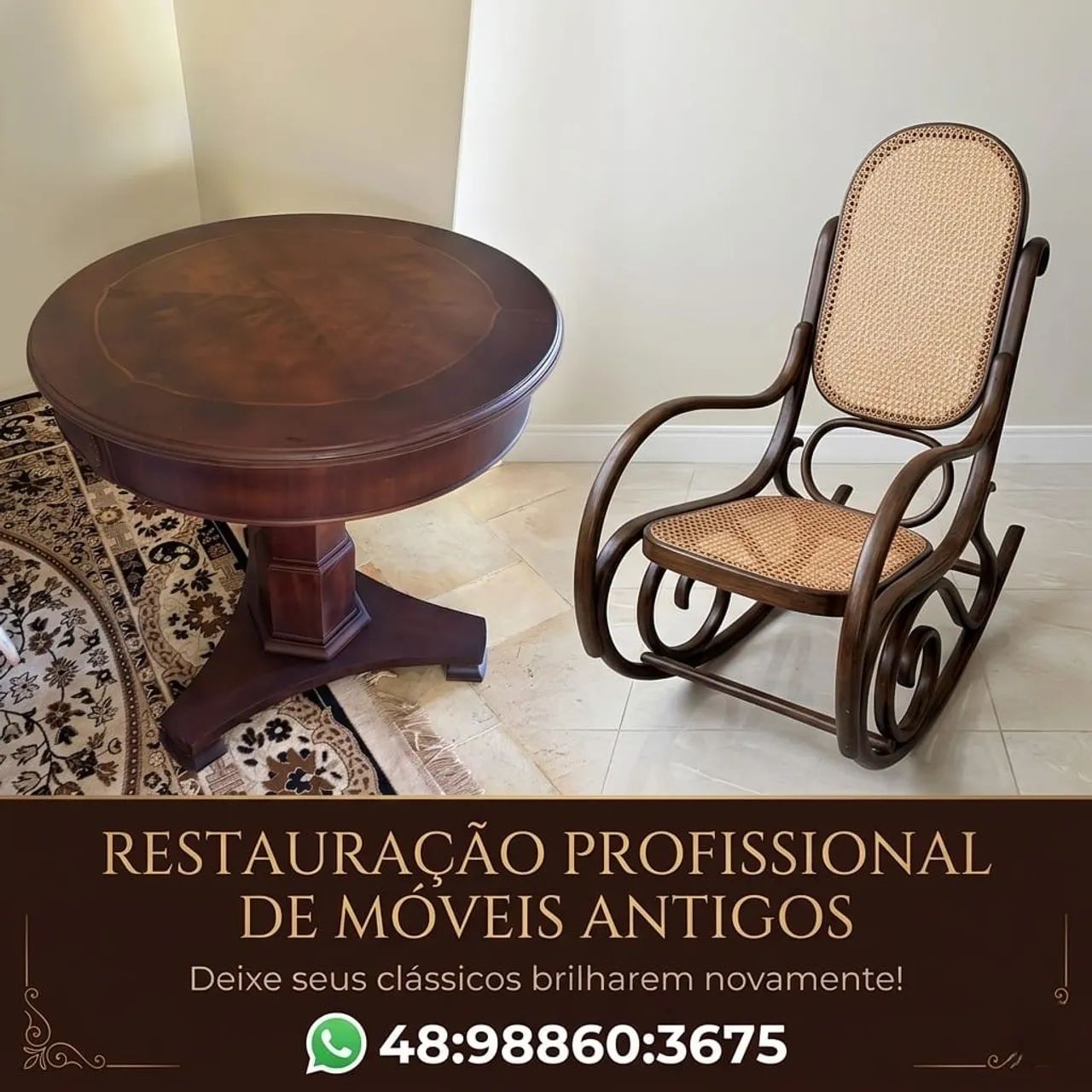 Restauração de móveis antigos em palhinha  - Foto 5